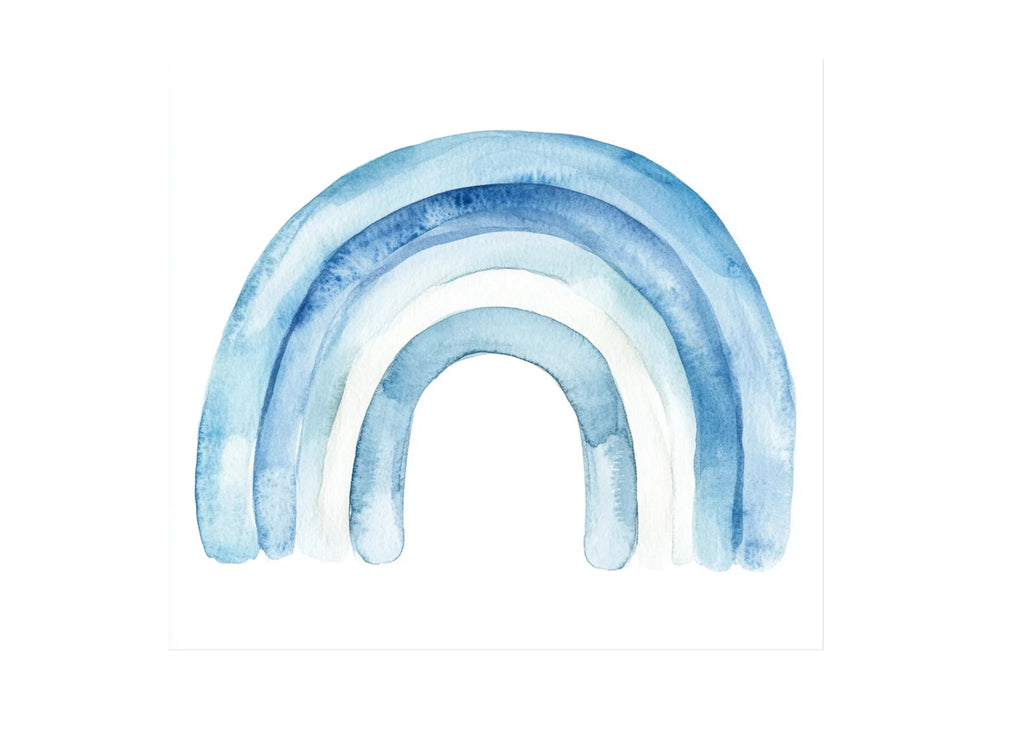 Blue and Pastel Rainbow Clipart Bundle