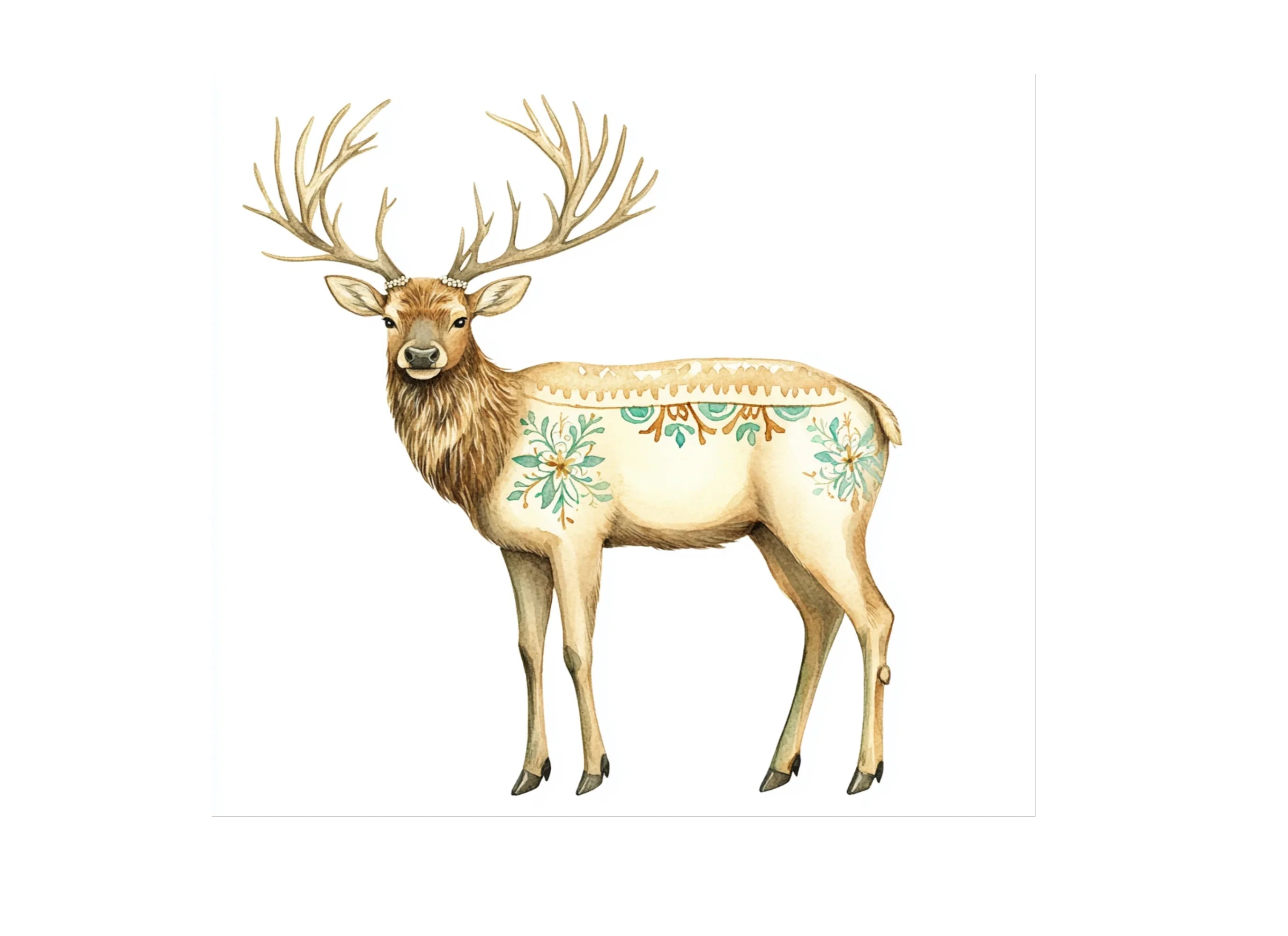 Boho Deer Clipart Bundle