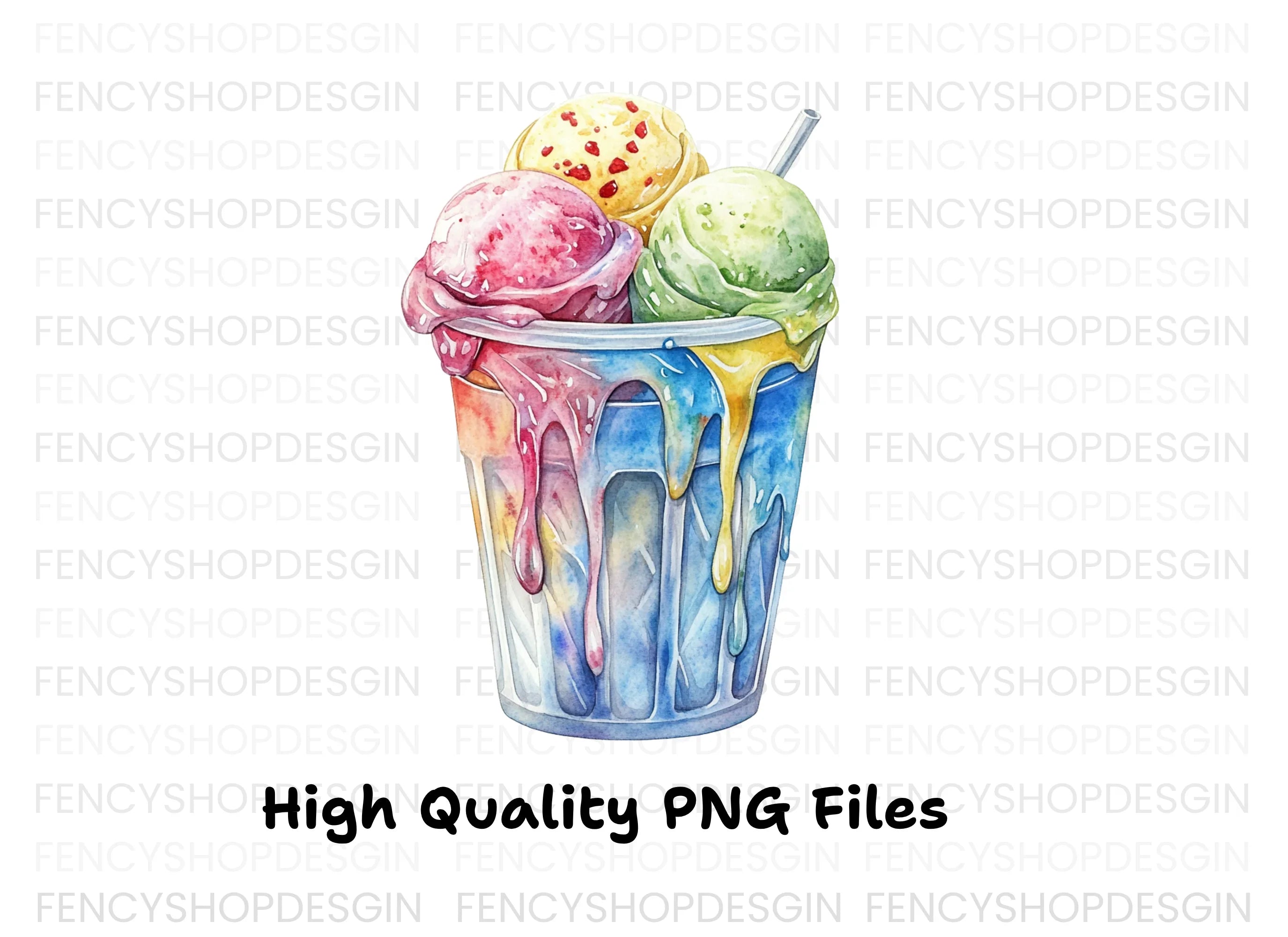 Ice Cream Sundae Clipart Bundle