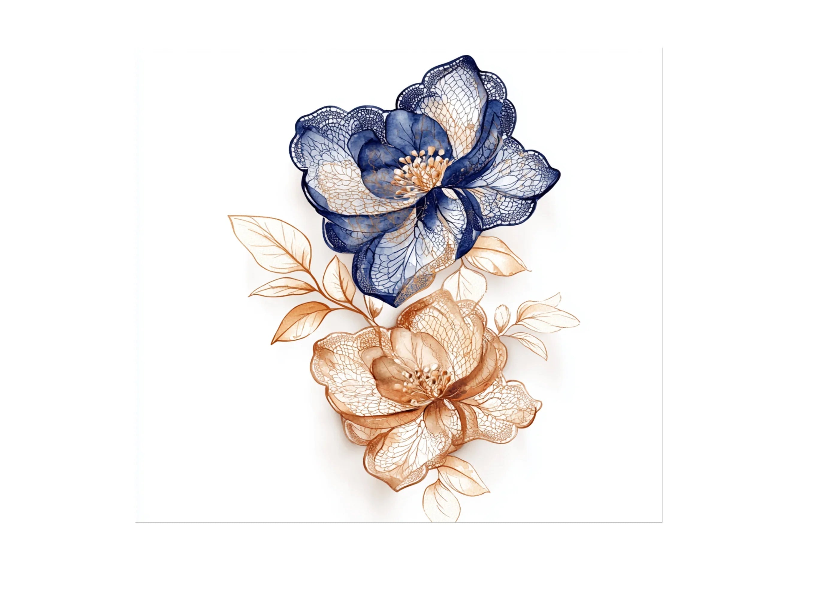 Elegant Lace Floral Clipart Bundle