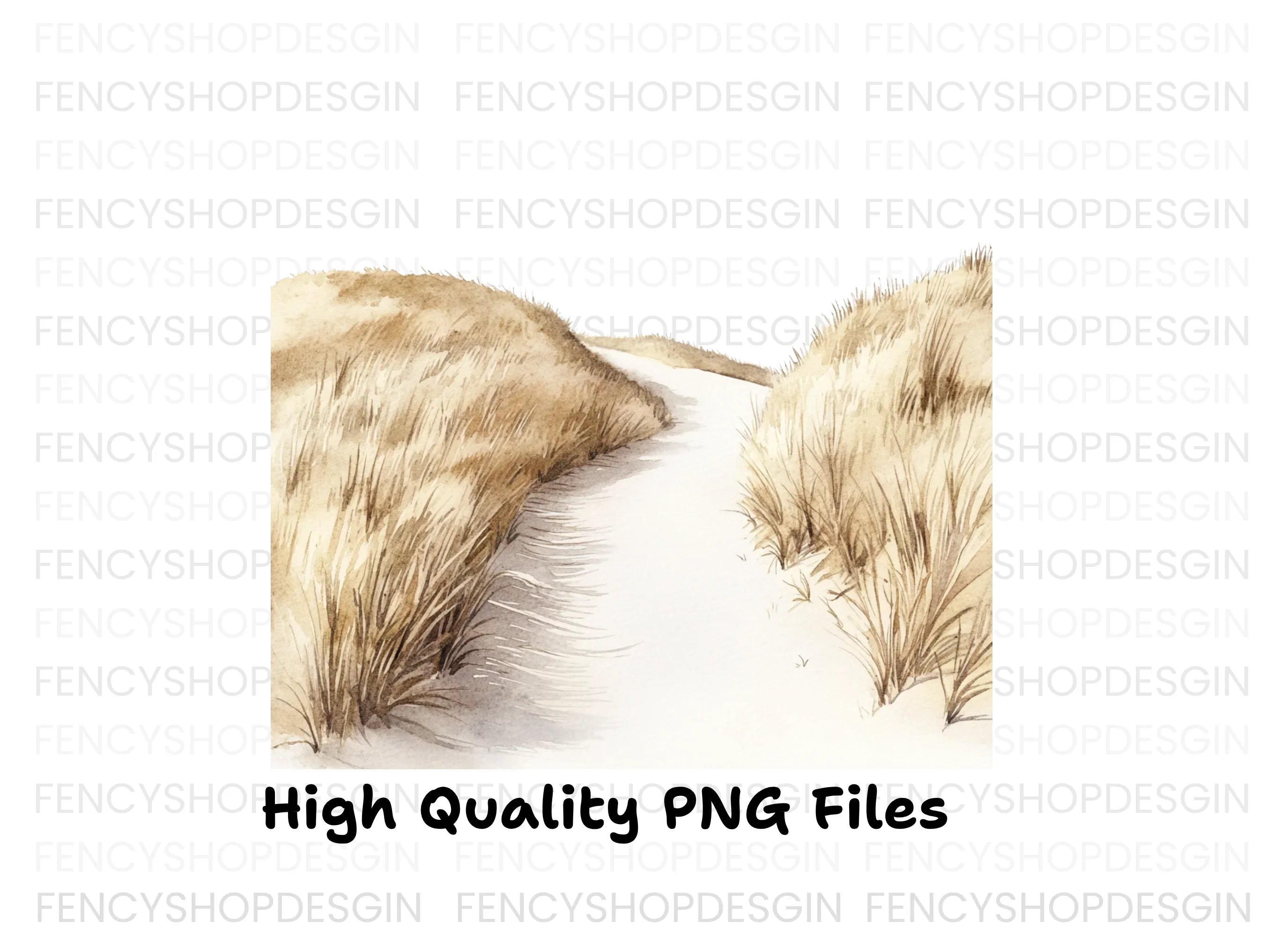 Beach Dune Grass Clipart Bundle