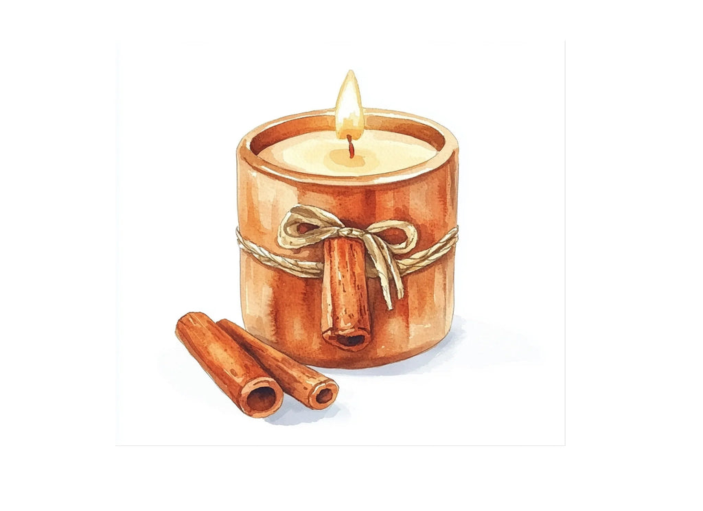 Cozy Cinnamon Candle Clipart Bundle