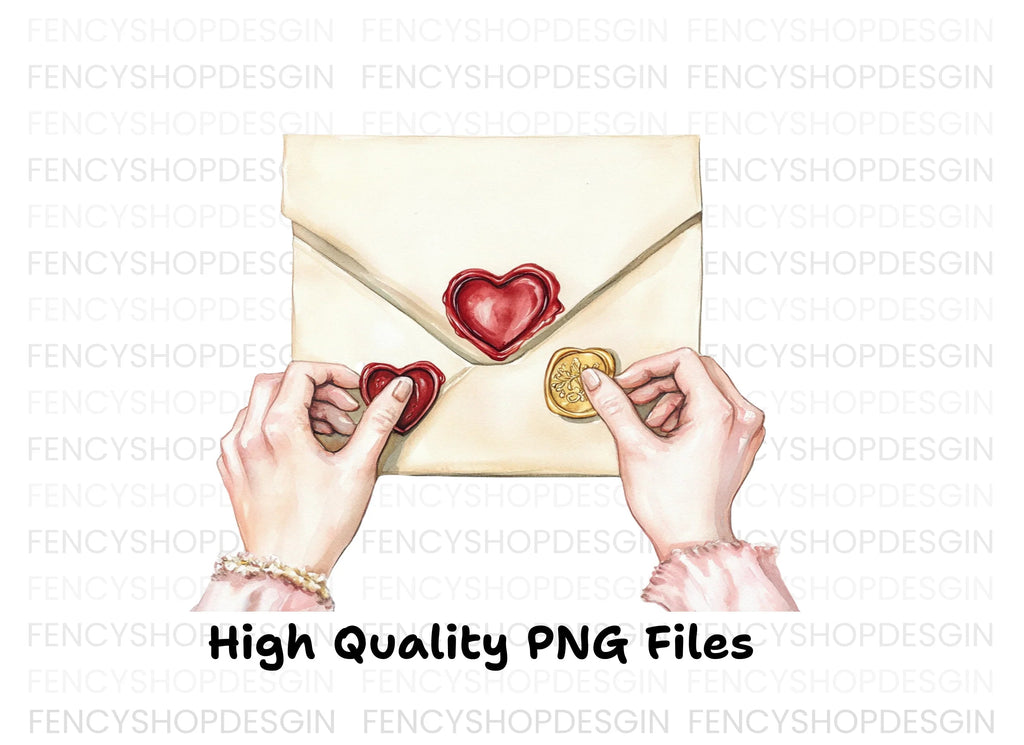 Sealing Love Letters Clipart Bundle