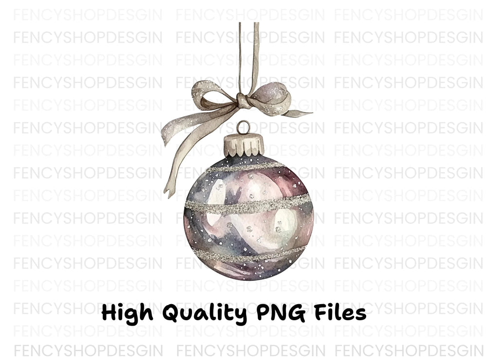 Sparkling Christmas Bauble Clipart Bundle
