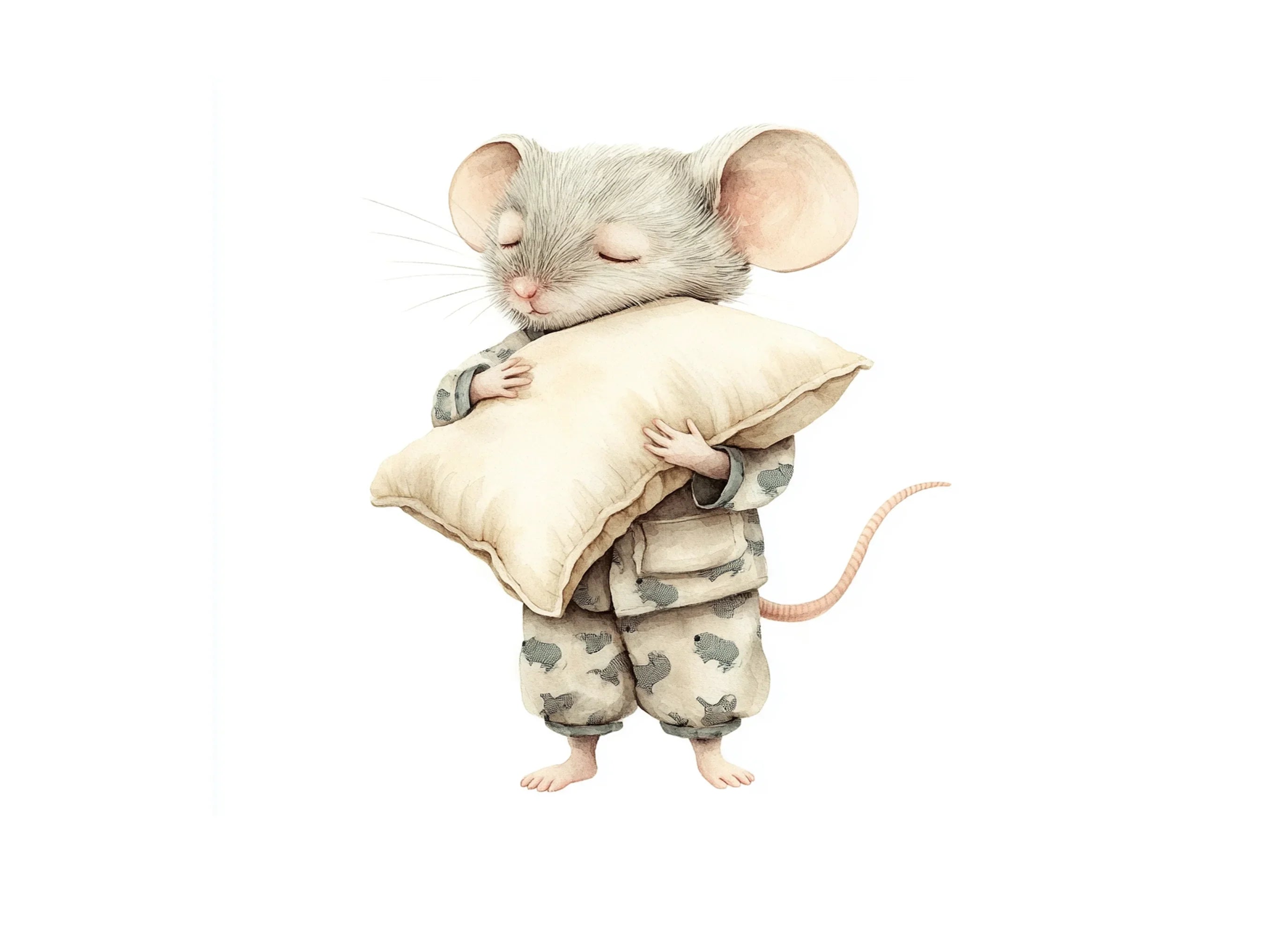 Sleeping Mice Clipart Bundle