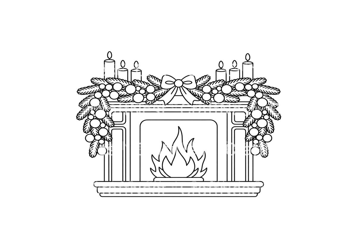 Christmas FireplacePage Coloring Books