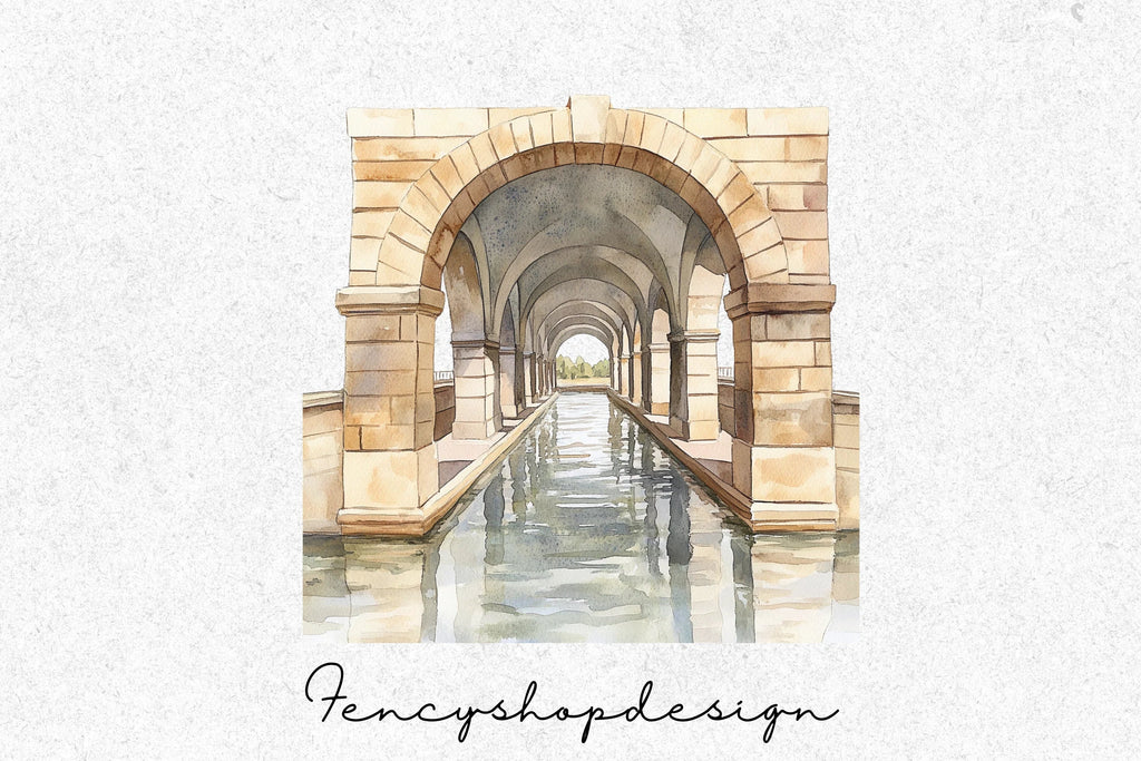 Stone Bridge Archway Clipart Bundle