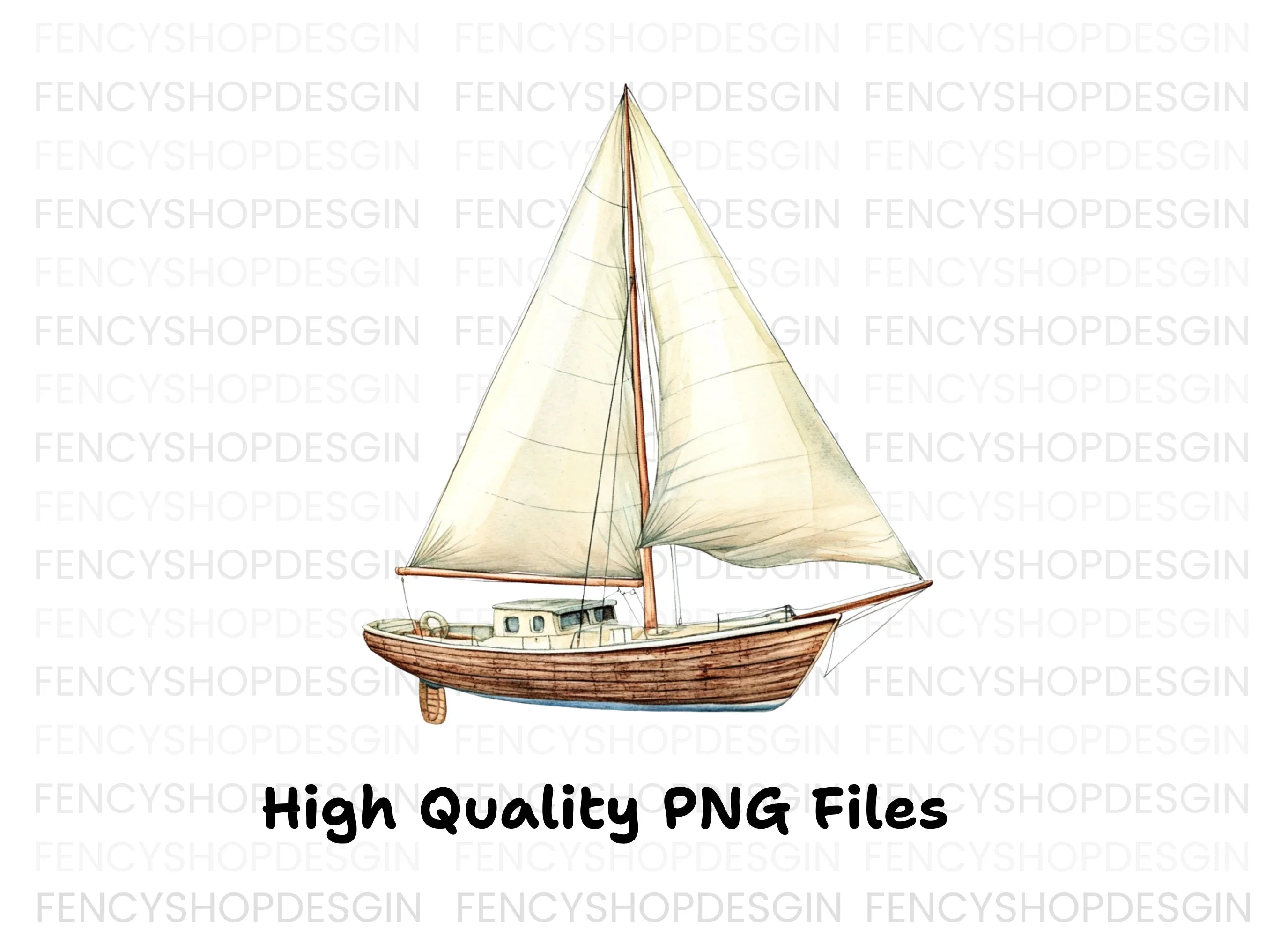 Vintage Sailboat Clipart Bundle