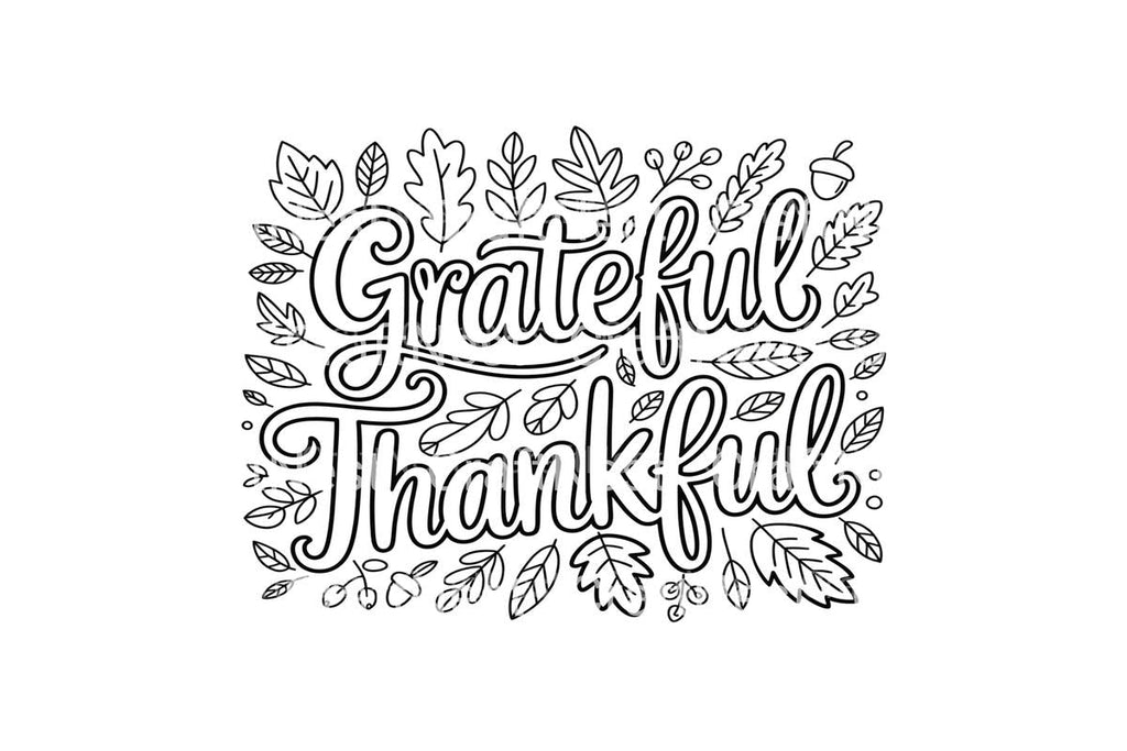 Grateful Thankful Autumn Coloring Books