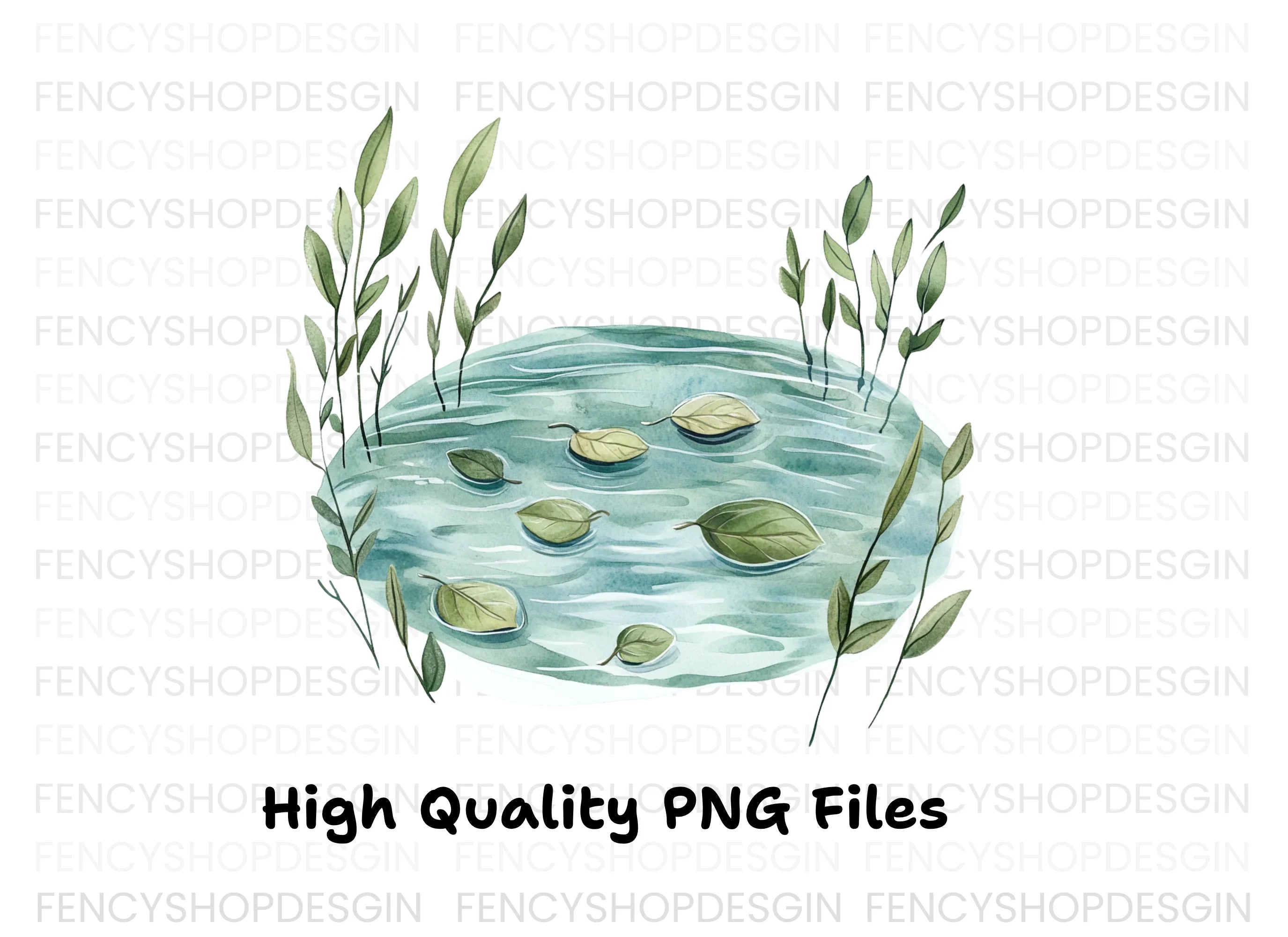 Pond Water Plant Clipart Bundle