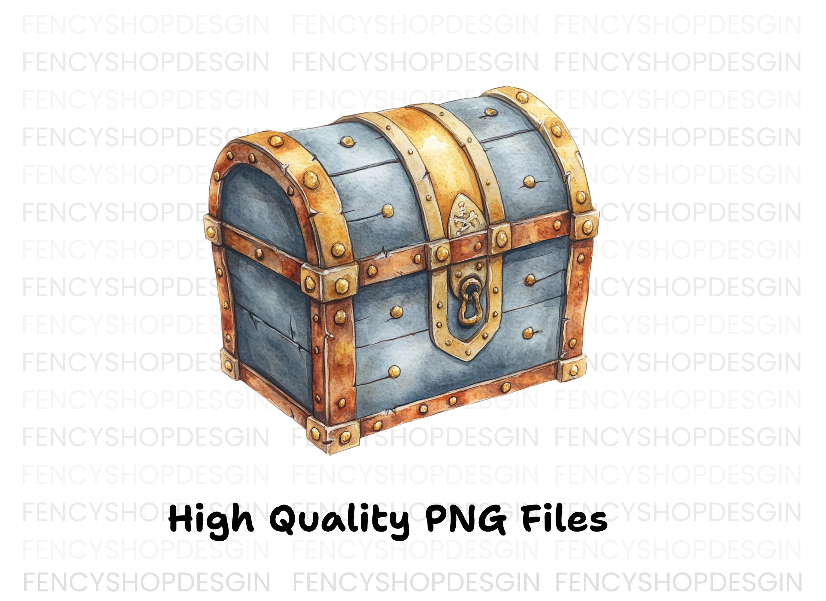 Vintage Treasure Chest Clipart Bundle