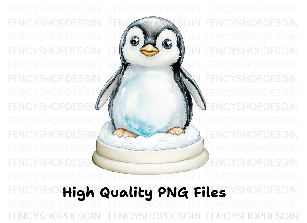 Cute Baby Penguin Winter Clipart Bundle
