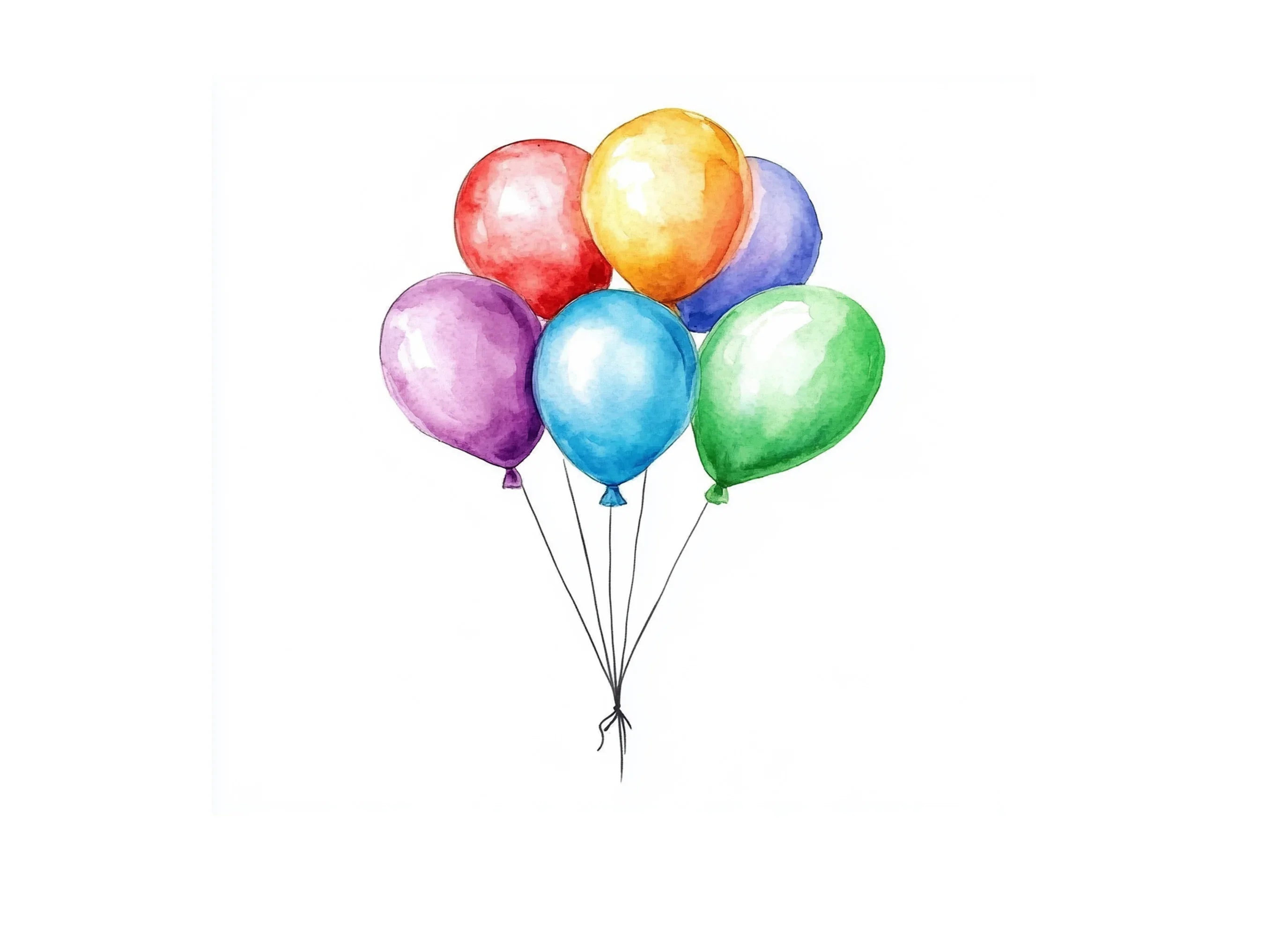 Colorful Balloon Bundles Clipart Bundle