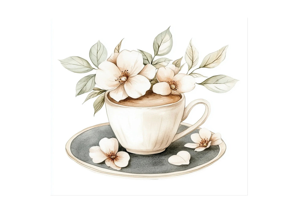 Elegant White Floral Clipart Bundle