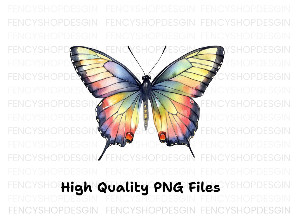 Colorful Butterfly Clipart Bundle