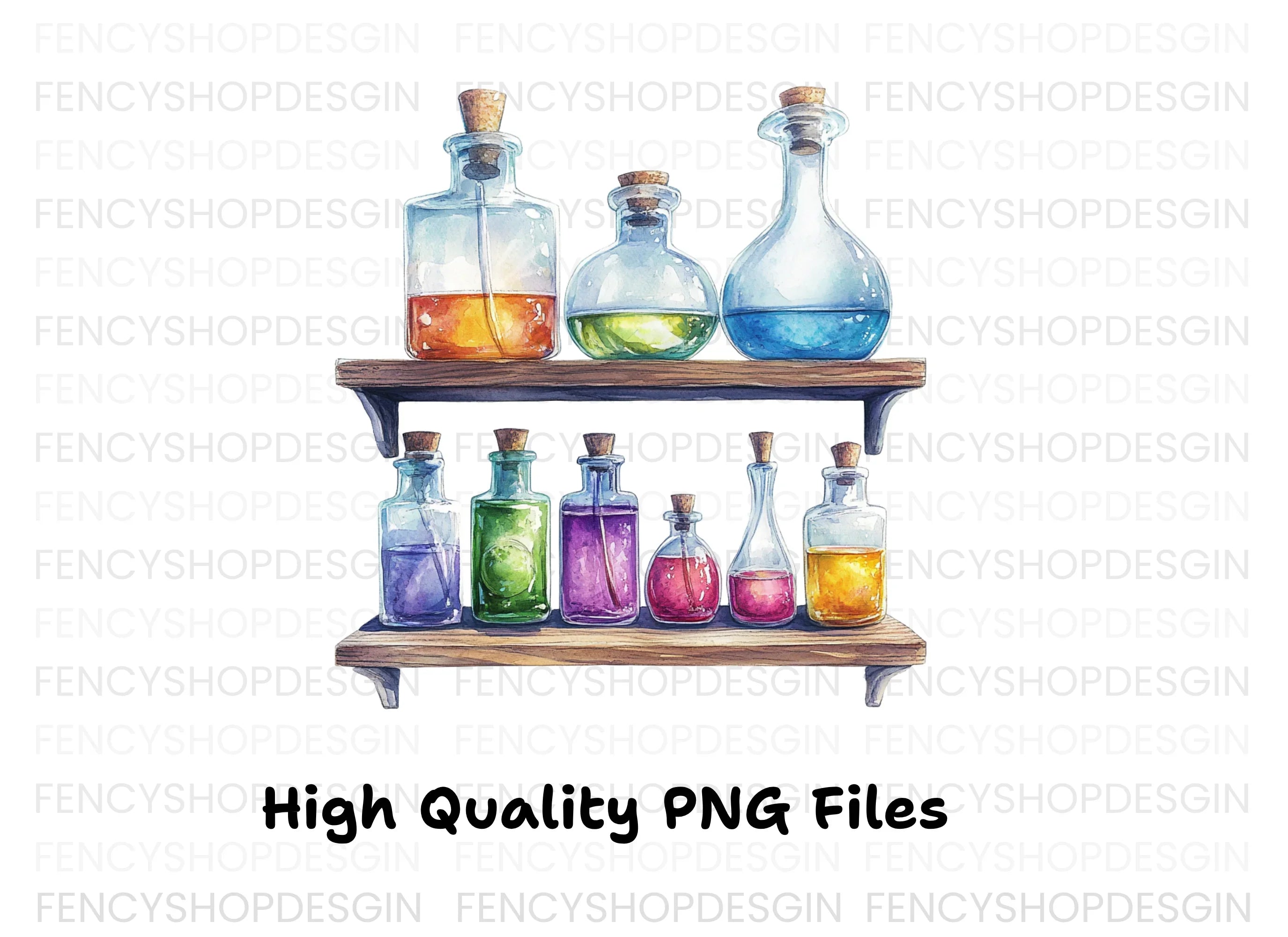 Potion Bottles Clipart Bundle