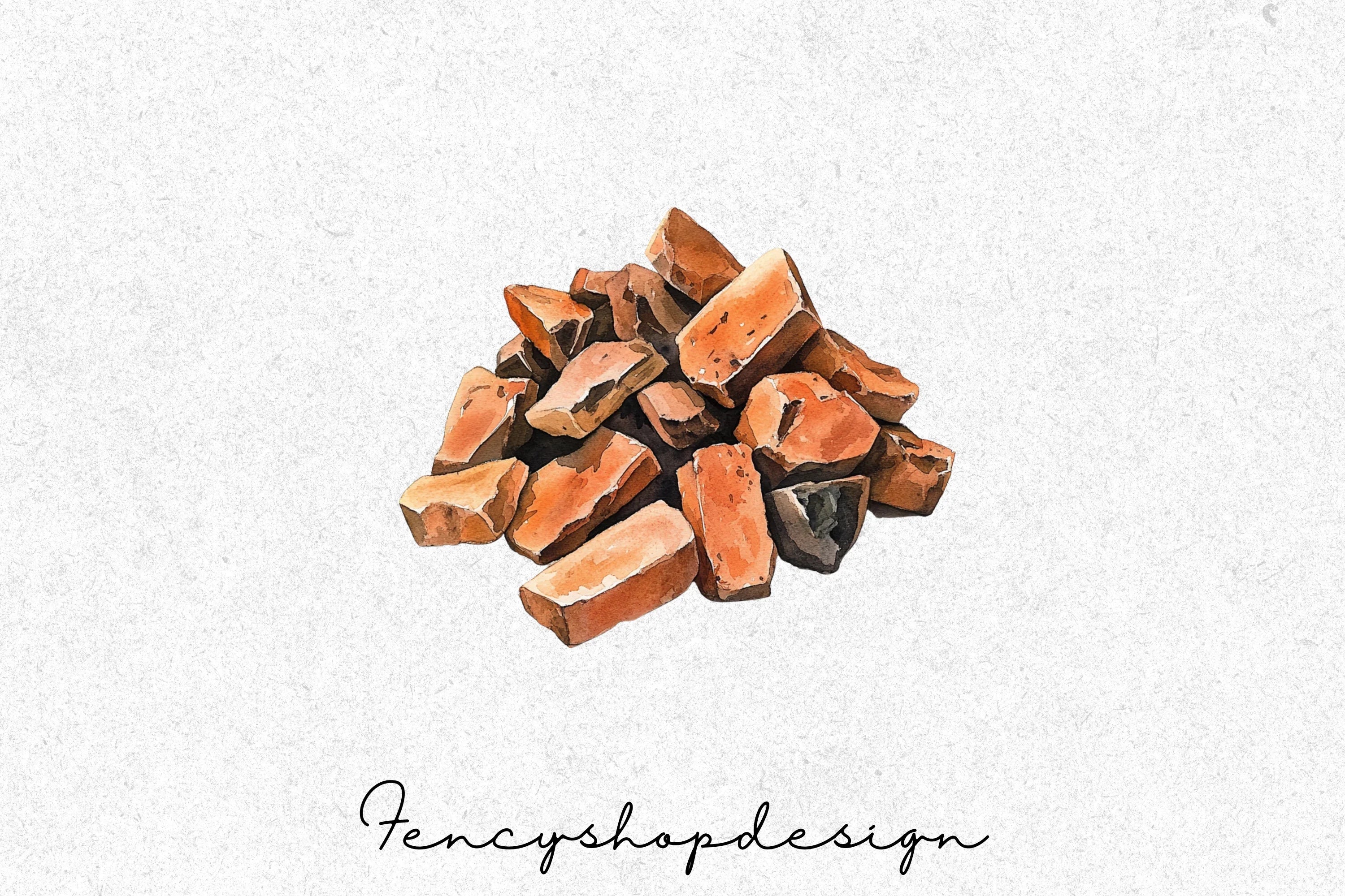 Rustic Nuts Bricks Clipart Bundle