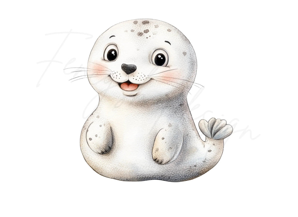 Adorable Baby Seal Clipart Bundle