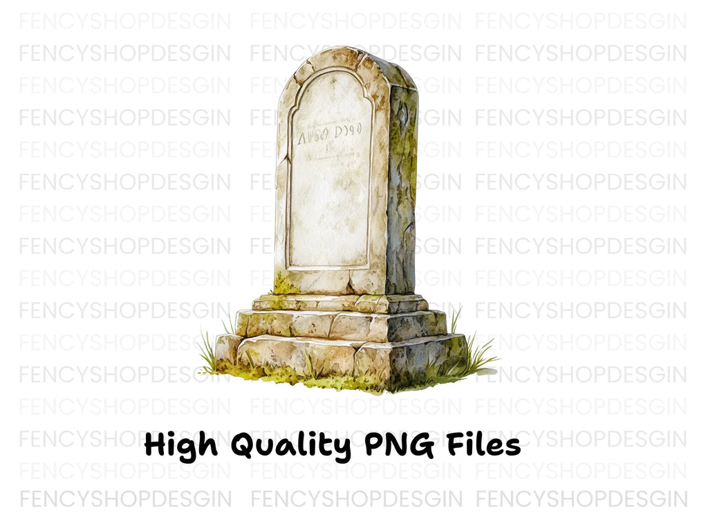 Weathered Gravestone Clipart Bundle