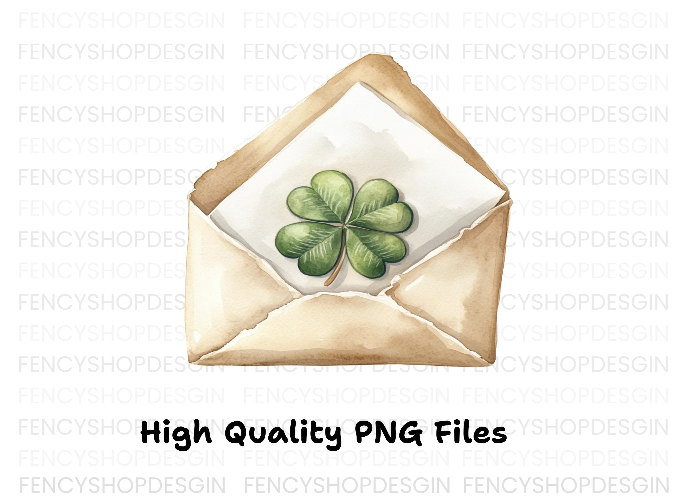 Lucky Clover Envelopes Clipart Bundle
