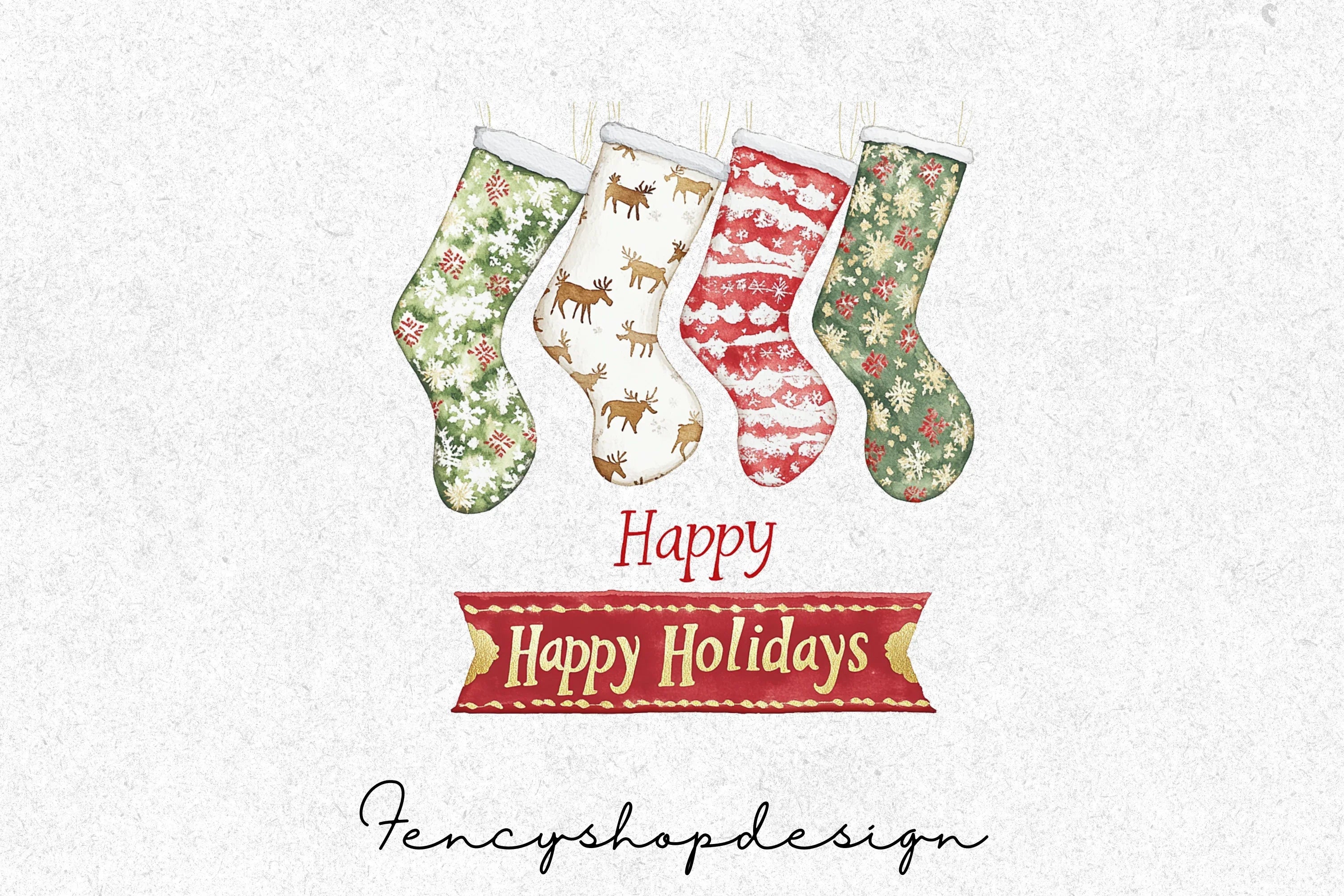 Festive Christmas Holiday Clipart Bundle