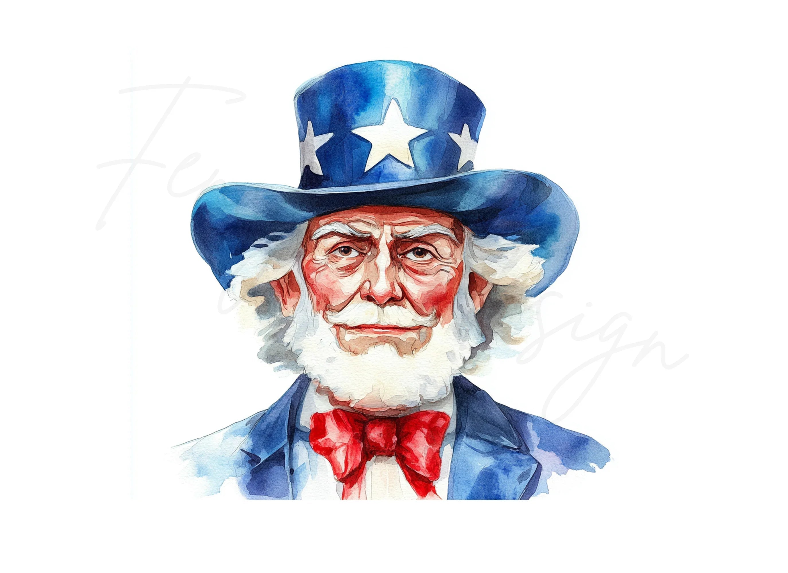Uncle Sam Portrait Clipart Bundle