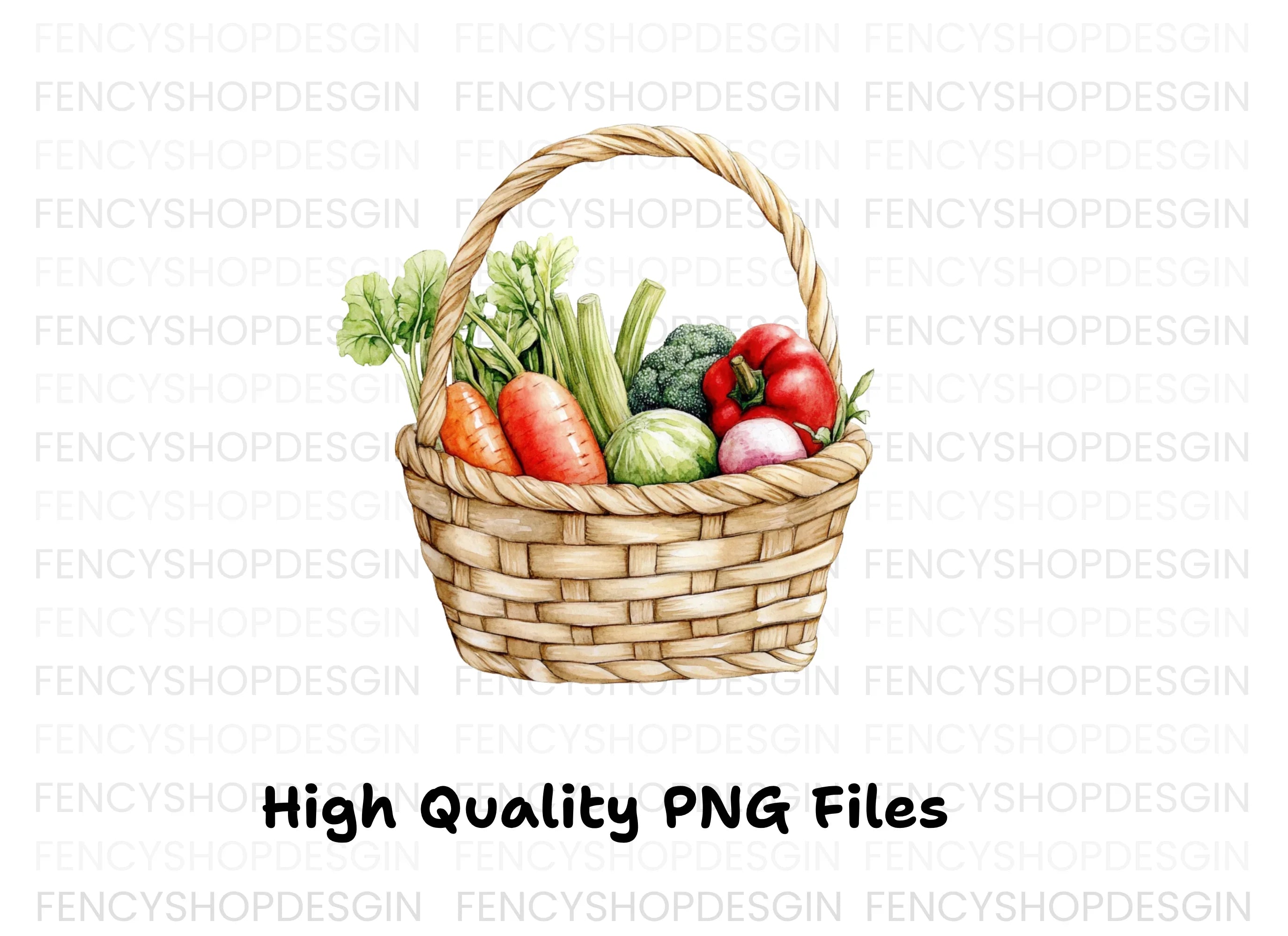 Vegetable Baskets Clipart Bundle