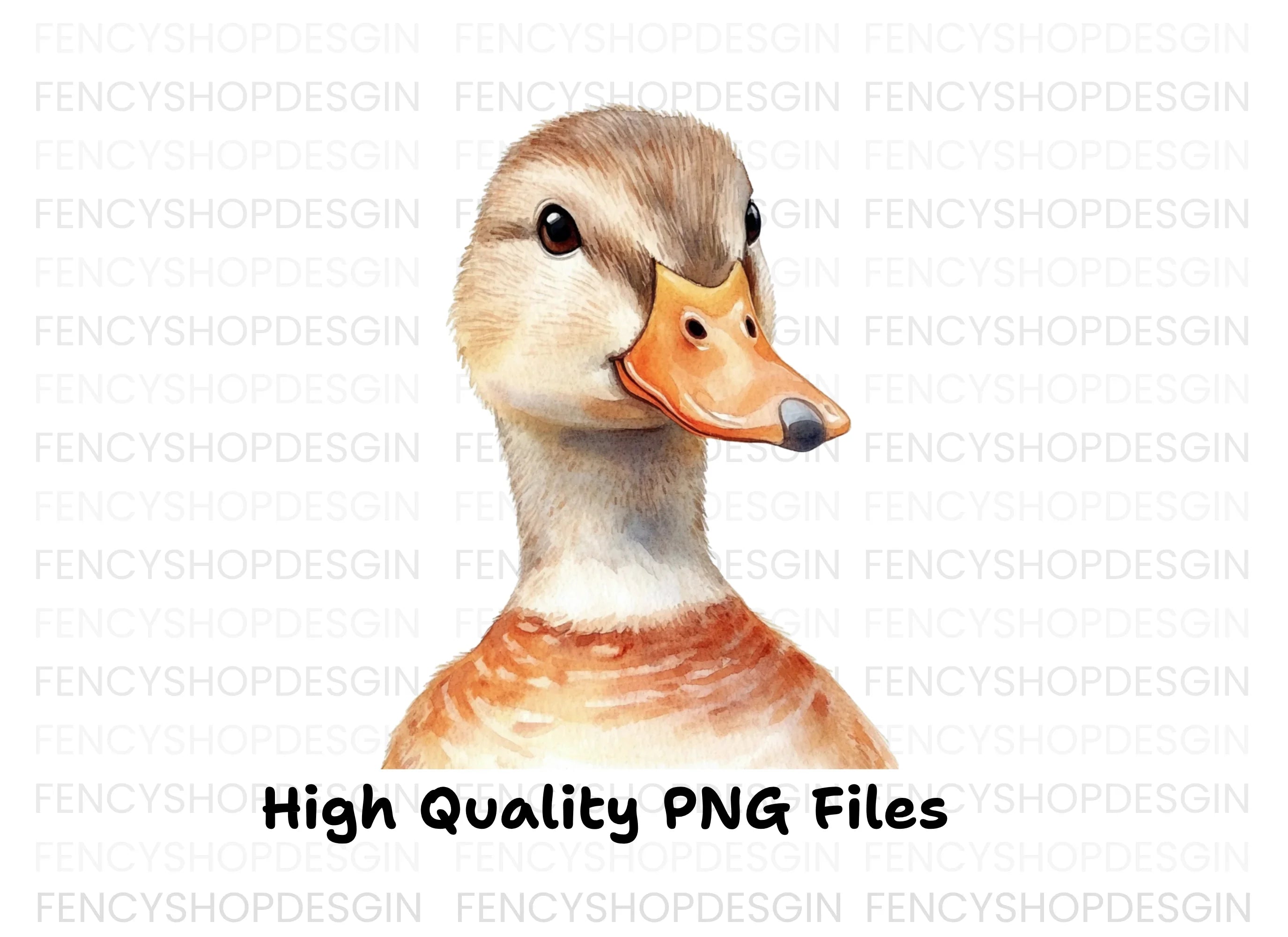 Adorable Duck Head Clipart Bundle