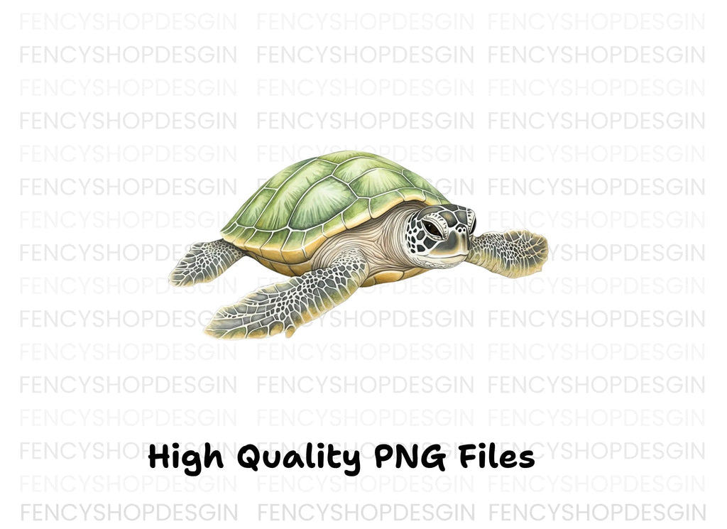 Green Sea Turtle Clipart Bundle