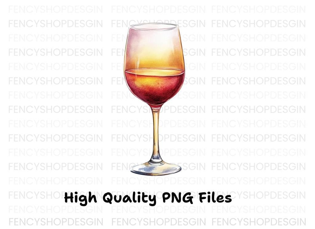 Wine Glass Clipart Bundle
