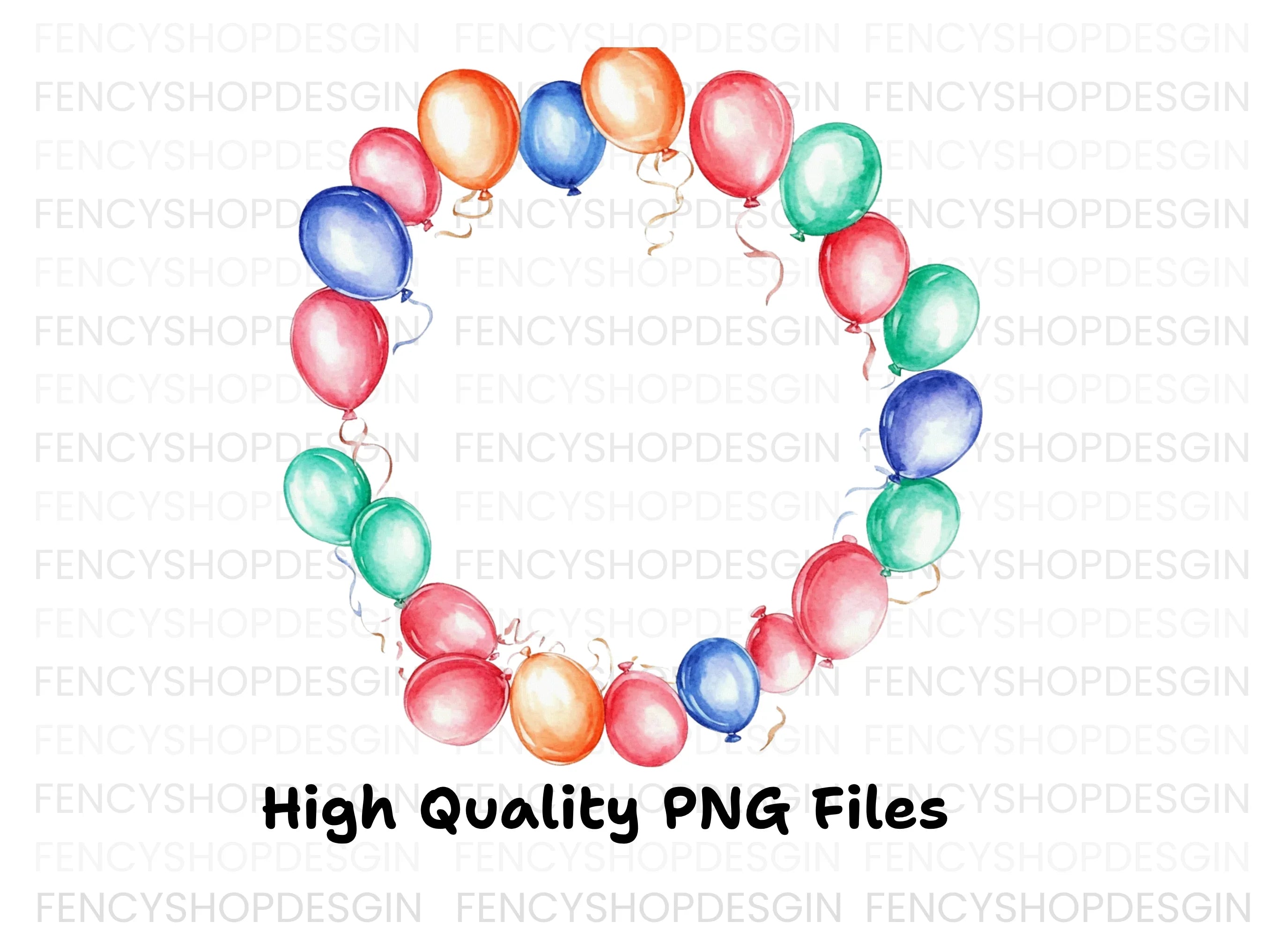 Balloon Frames Clipart Bundle