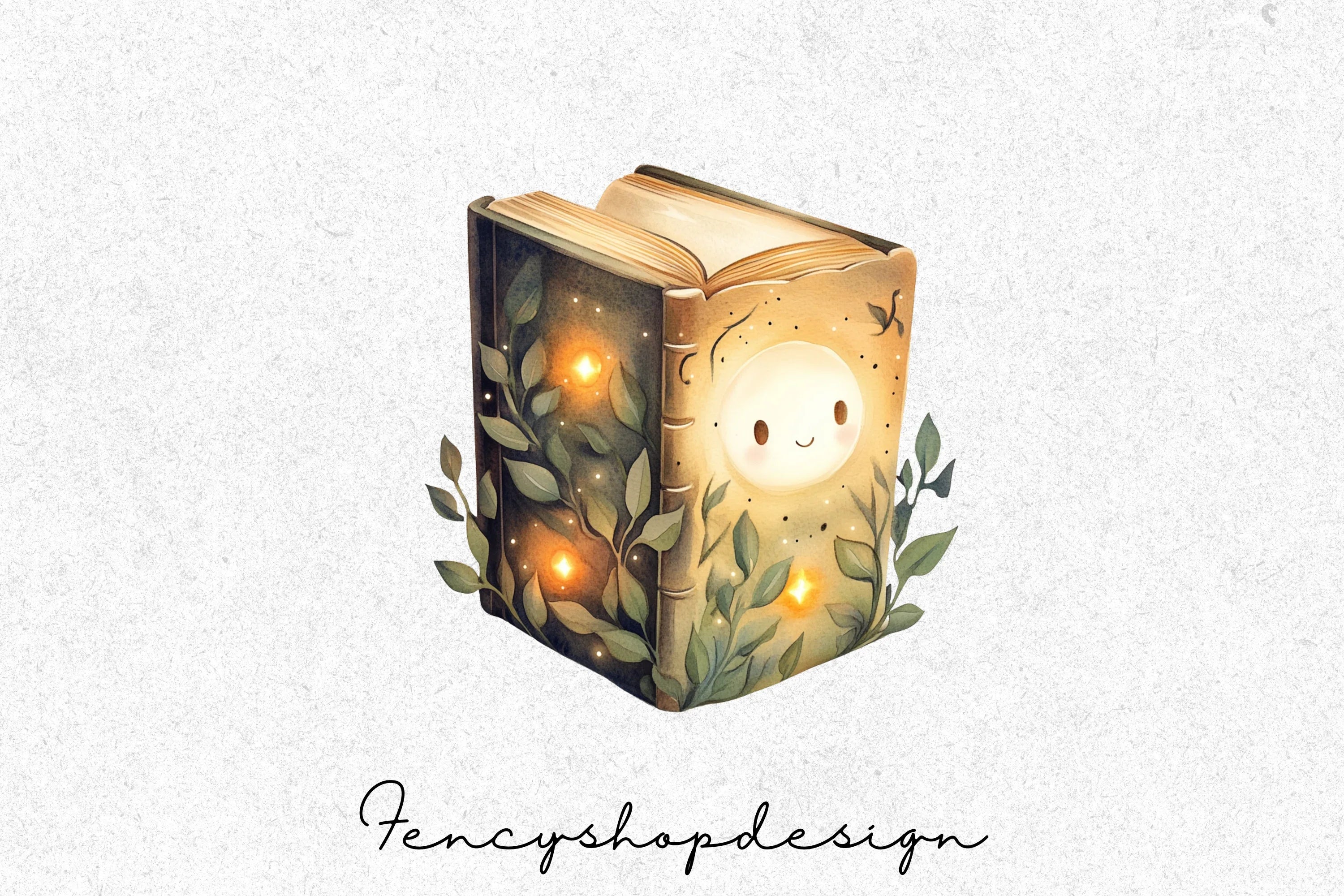 Enchanted Glowing Books Clipart Bundle
