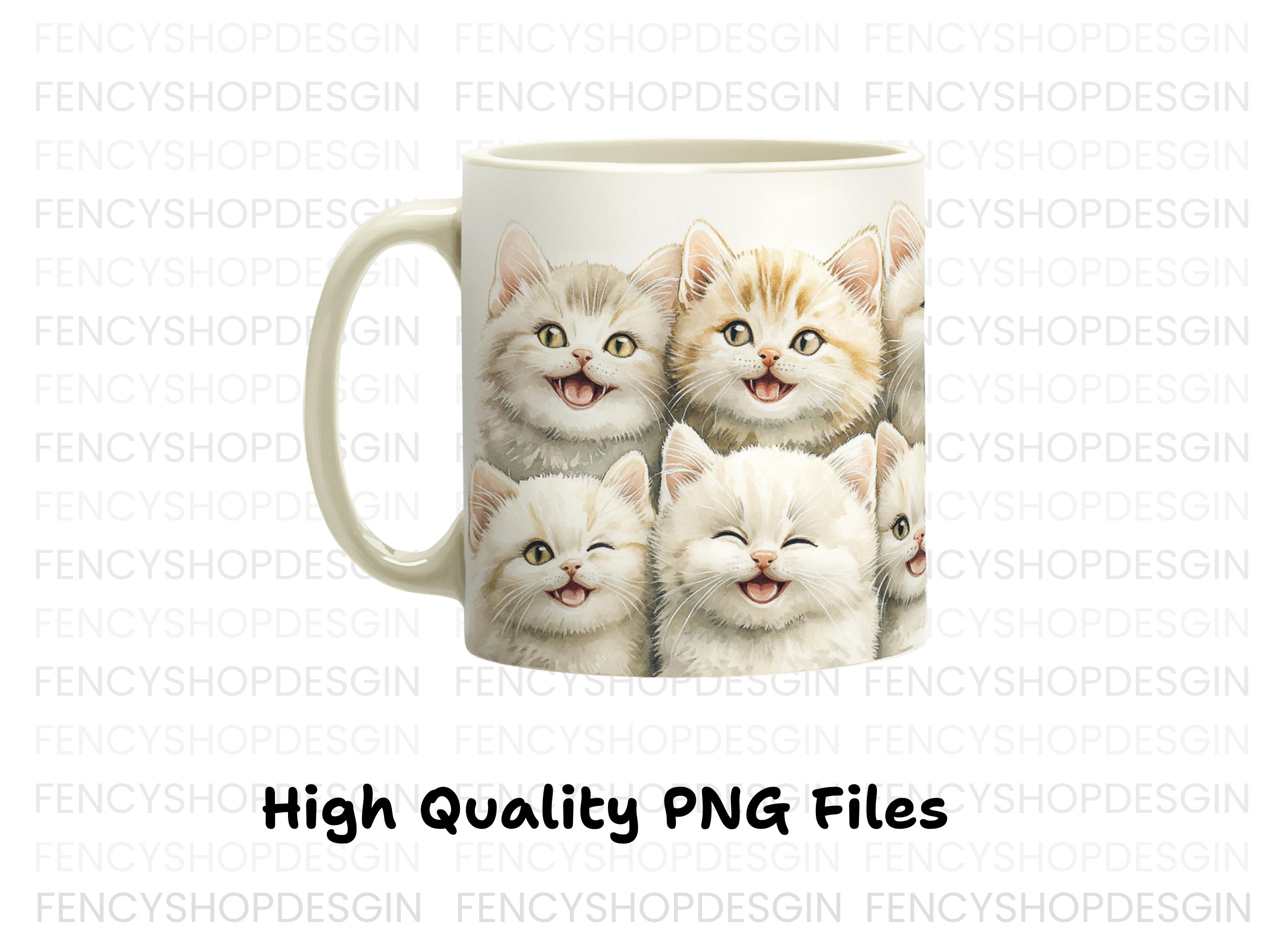 Cute Kitten Faces Clipart Bundle