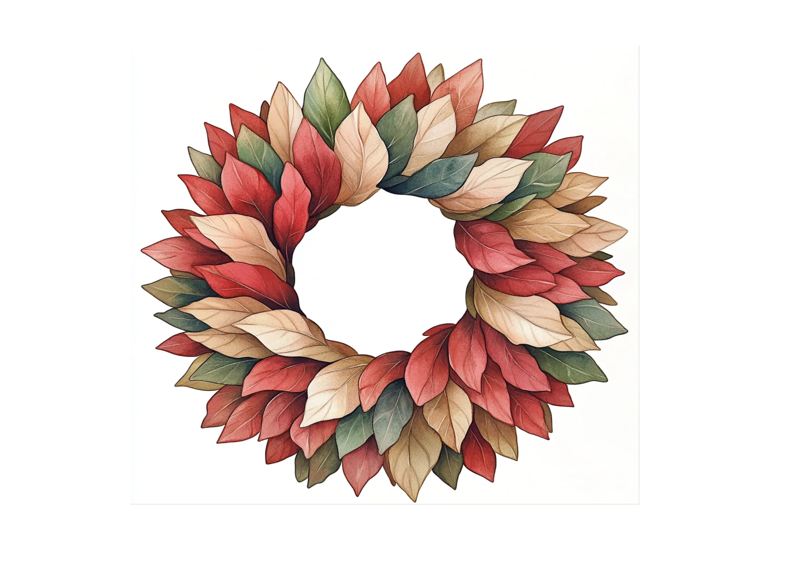 Autumn Leaf Wreaths Clipart Bundle