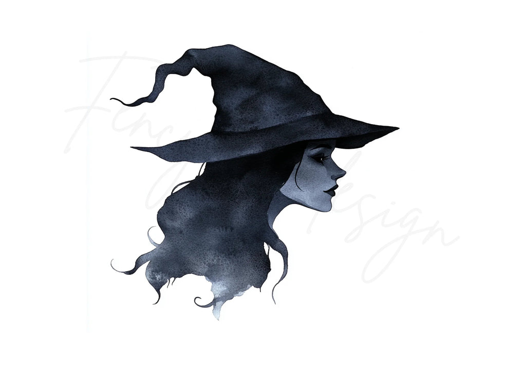 Mystical Witch Silhouette Clipart Bundle
