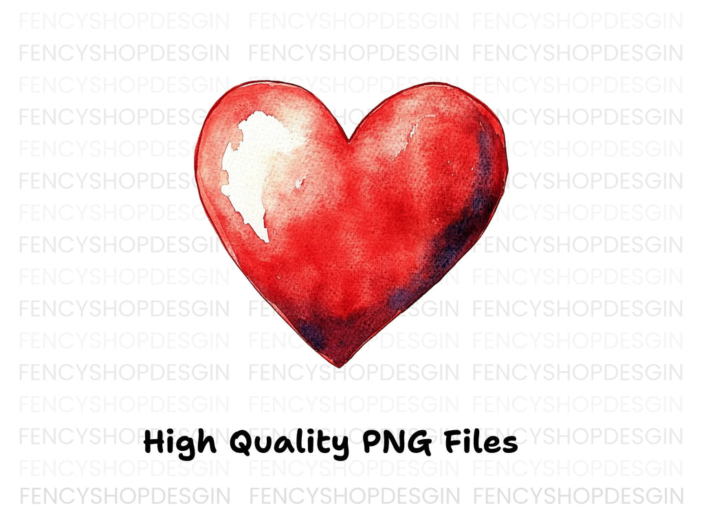 Red Hearts Clipart Bundle