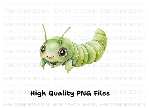 Adorable Caterpillar Clipart Bundle