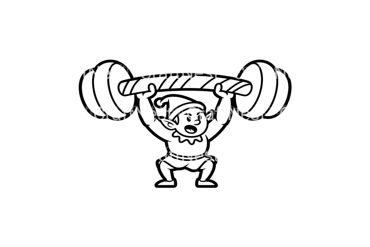 Strong Christmas Elf Coloring Books