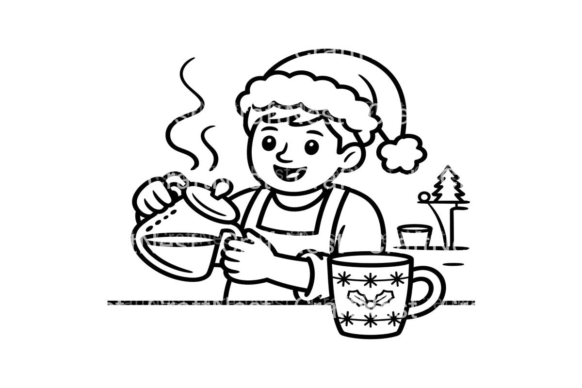 Christmas Hot Chocolate Coloring Books