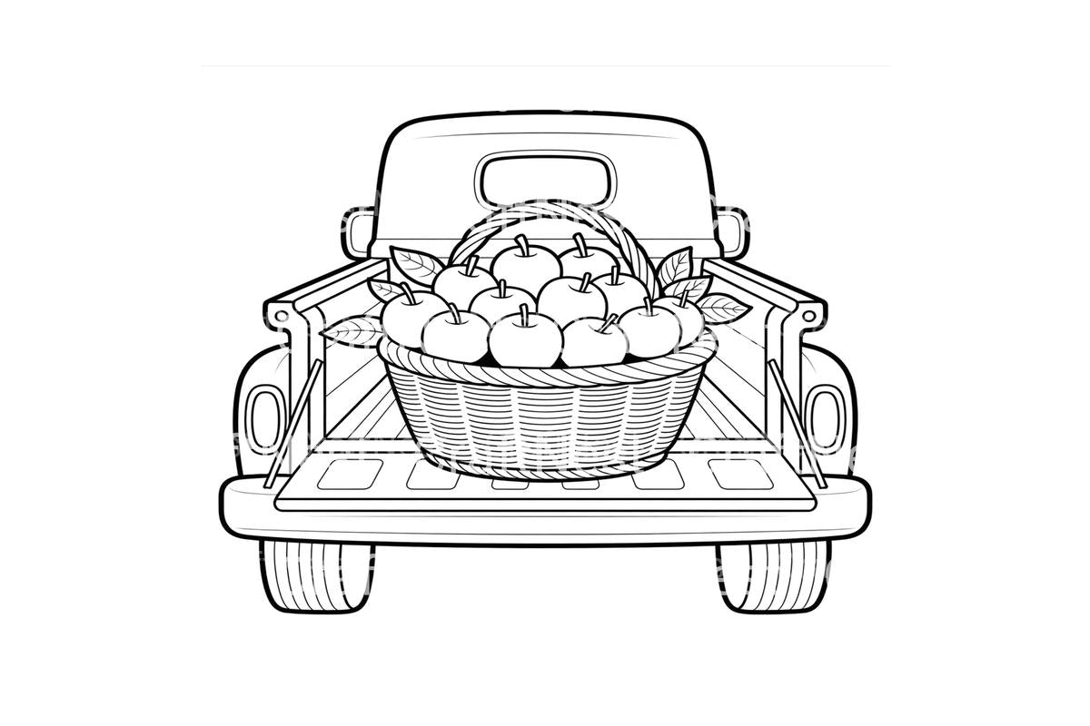 Fall Harvest Truck Coloring Books