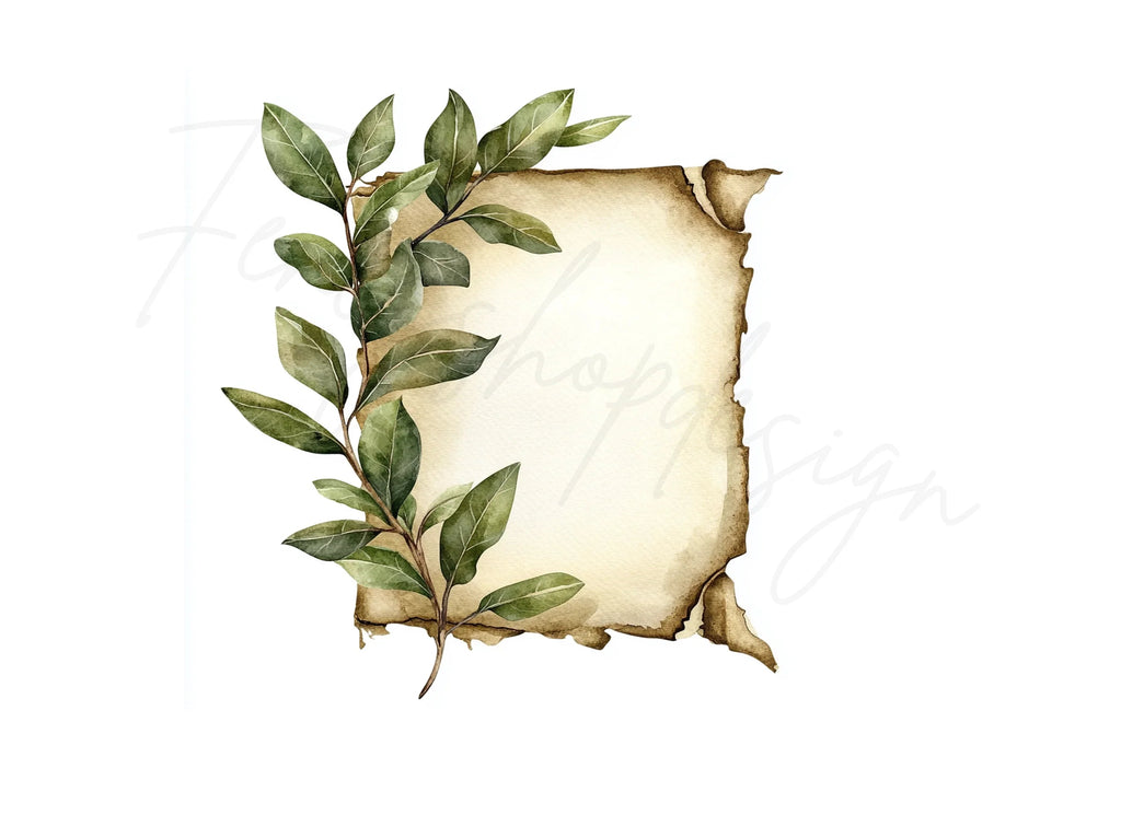 Leaf and Vintage Frames Clipart Bundle