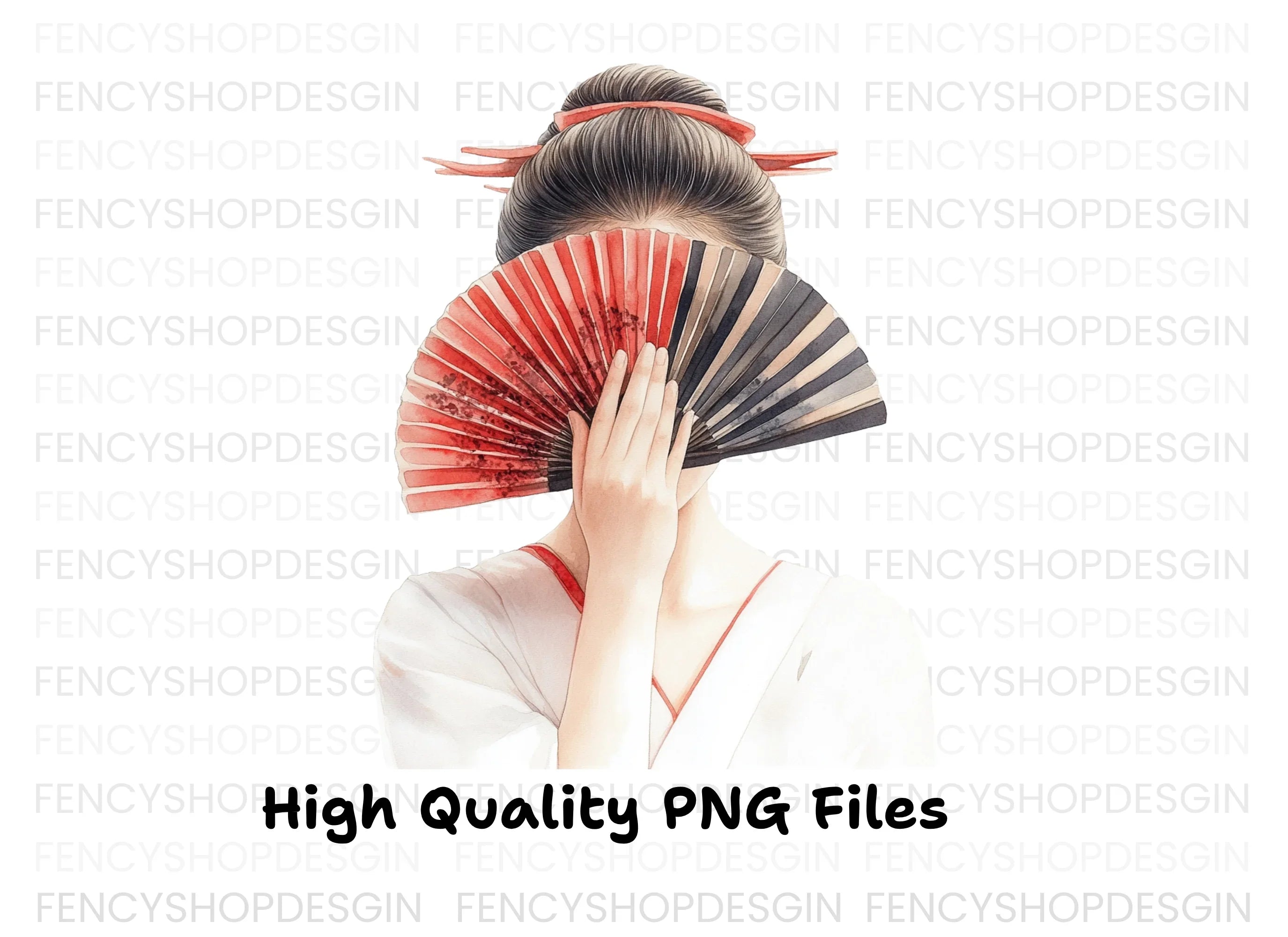 Japanese Geisha Clipart Bundle