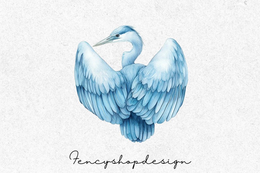 Elegant Heron Clipart Bundle