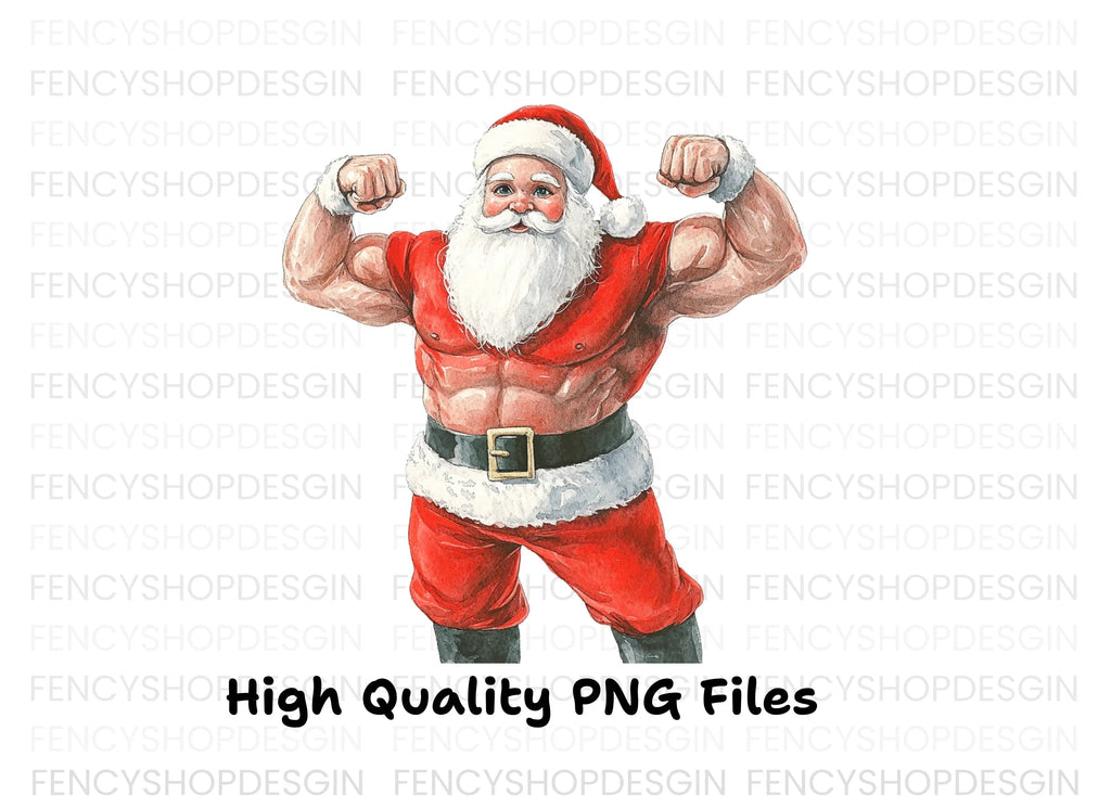 Strong Santa Clipart Bundle