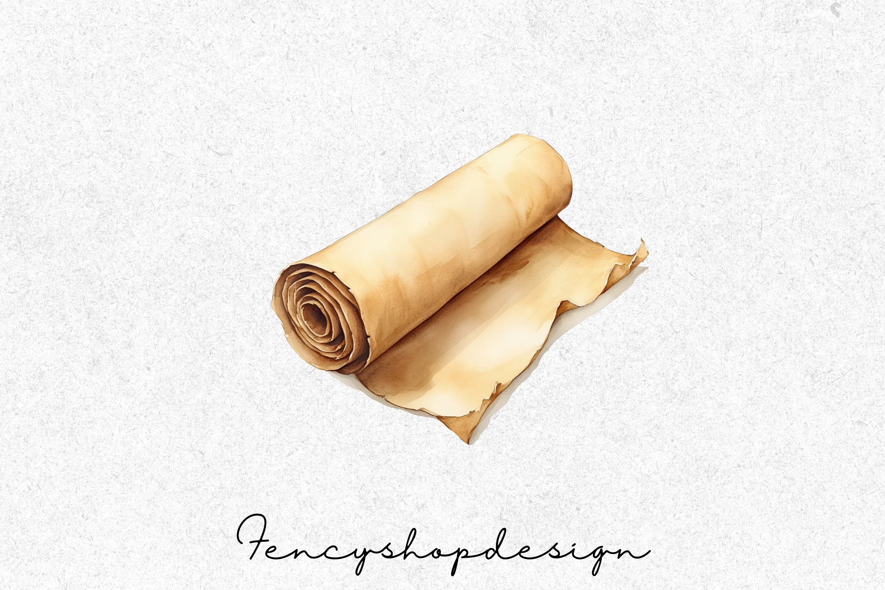 Vintage Burnt Scroll Clipart Bundle
