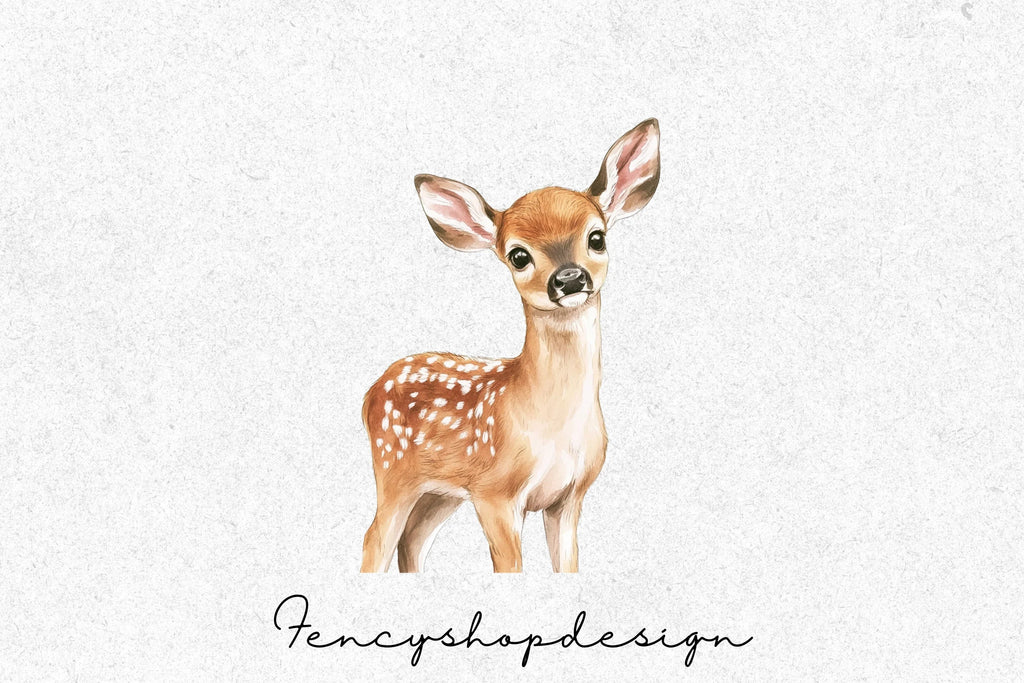 Adorable Baby Deer Clipart Bundle