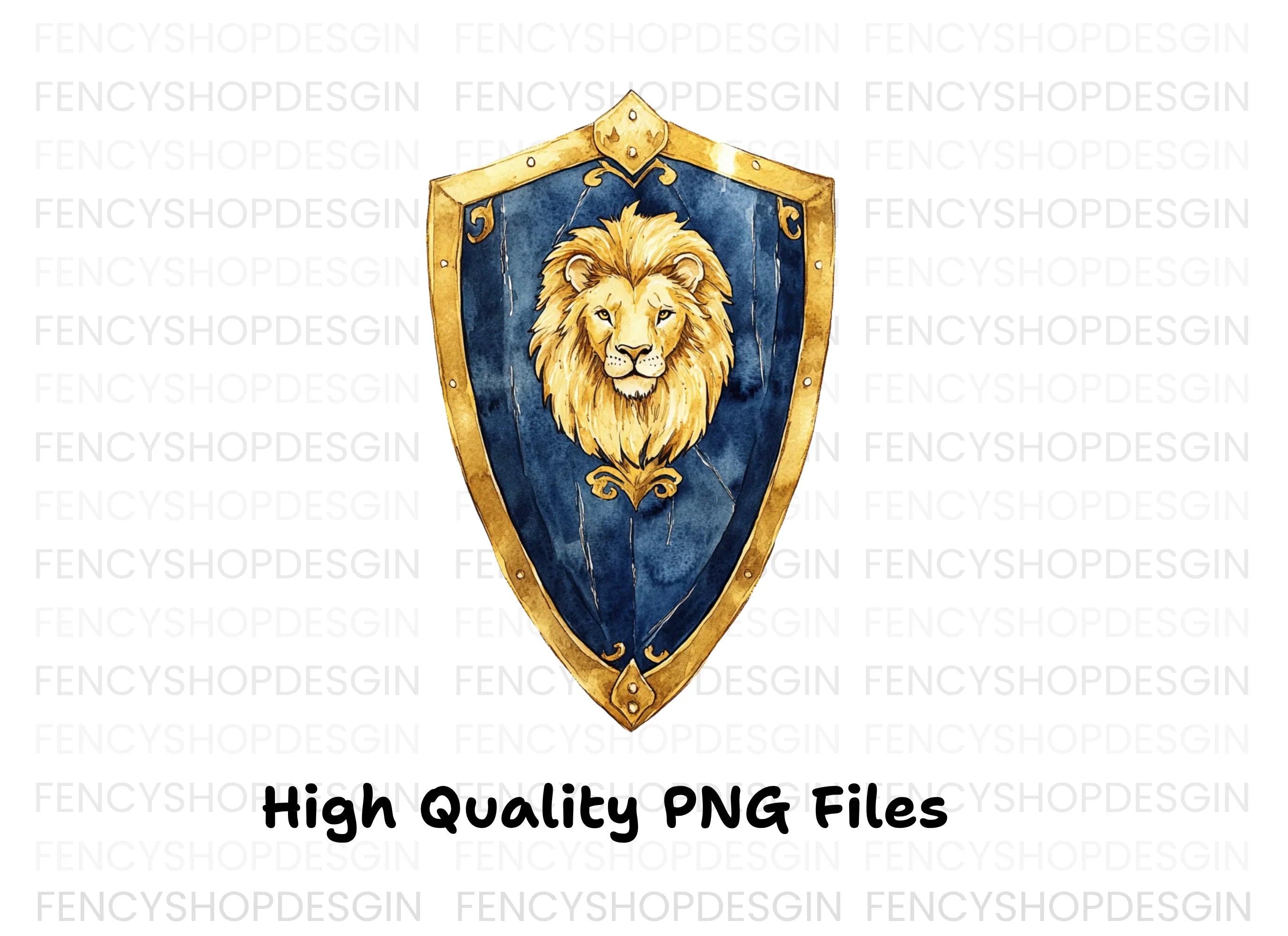 Regal Lion Shields Clipart Bundle
