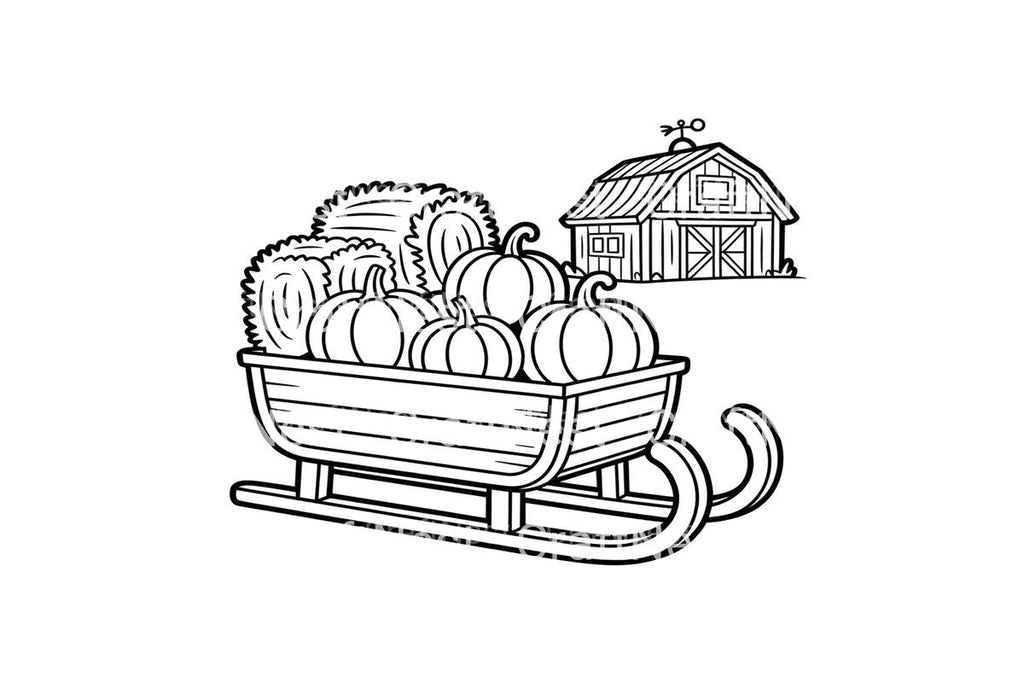 Autumn Harvest Sleighs Coloring Books