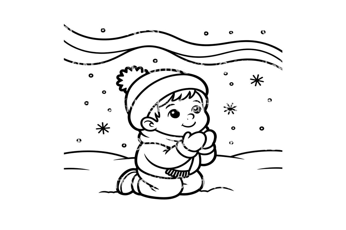 Winter Kids Fun Coloring Books