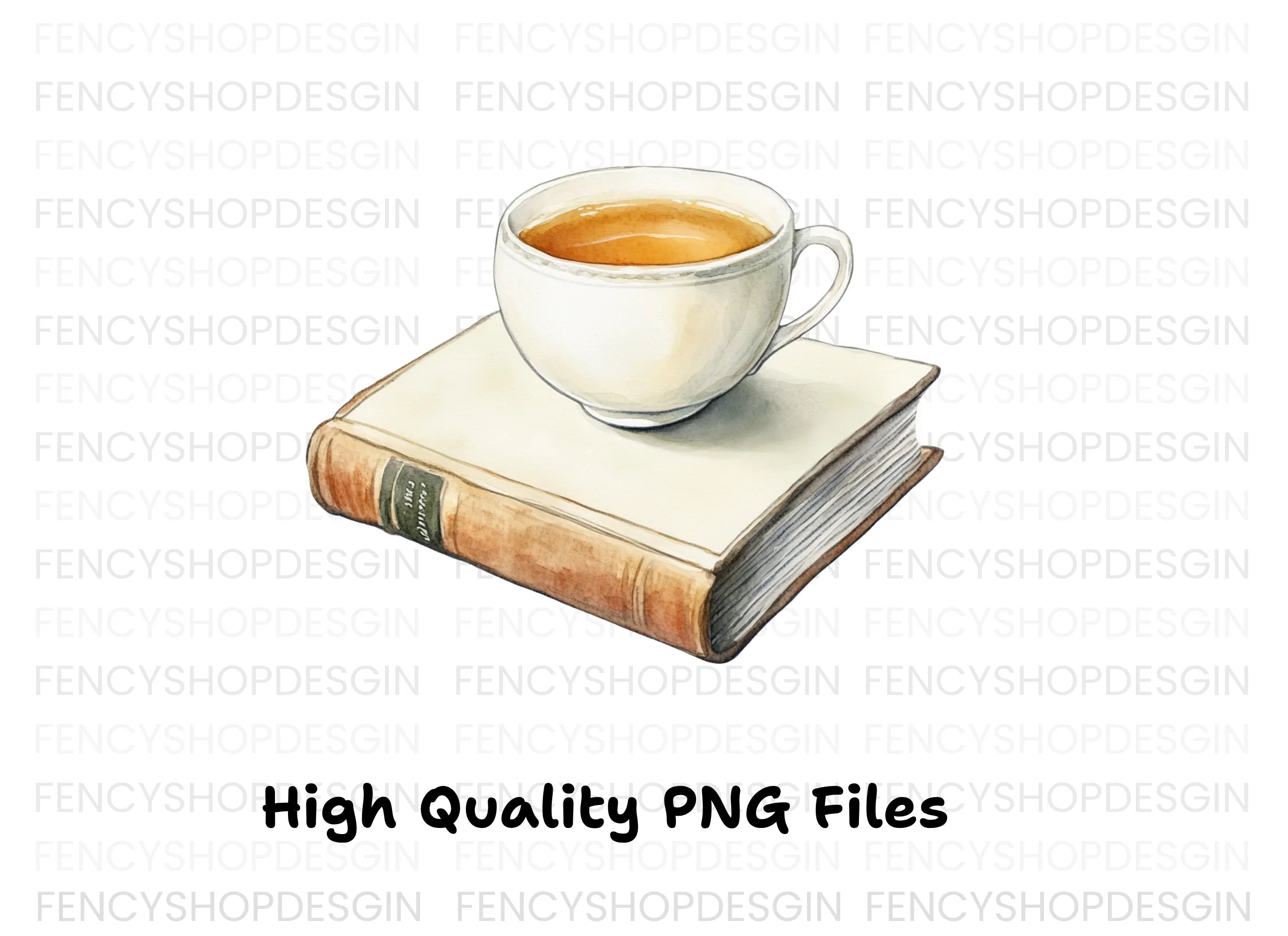 Tea Cups and Books Clipart Bundle